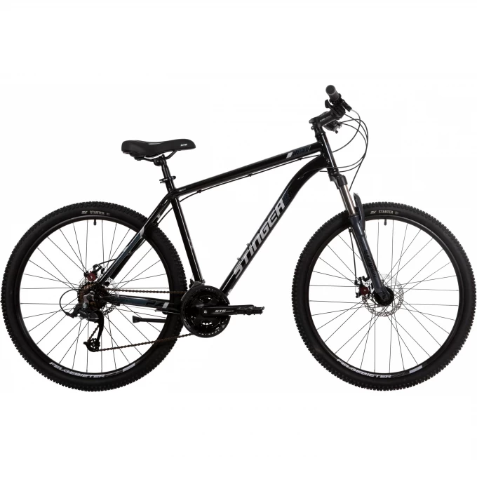 Горный велосипед STINGER ELEMENT STD SE 27.5" черный с рамой 16" 27AHD.ELEMSTD.16BK22 Горный велосипед STINGER ELEMENT STD SE 27.5" черный с рамой 16" 27AHD.ELEMSTD.16BK22